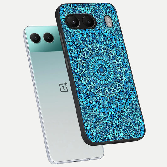 Ocean Bloom Mandala phone case For Oneplus Nord 4 showing premium glass back cover with detailed artwork
