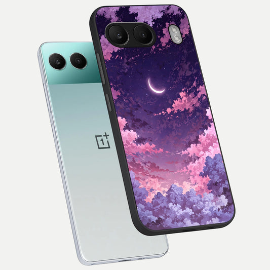 Sky Drift Clouds phone case For Oneplus Nord 4 showing premium glass back cover with detailed artwork
