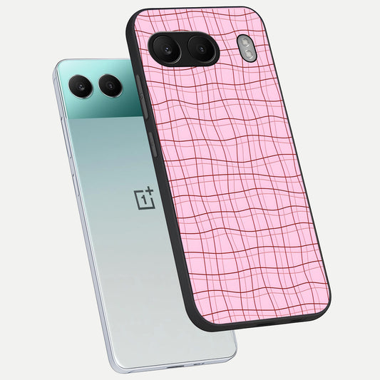 Soft Grid Bliss phone case For Oneplus Nord 4 showing premium glass back cover with detailed artwork