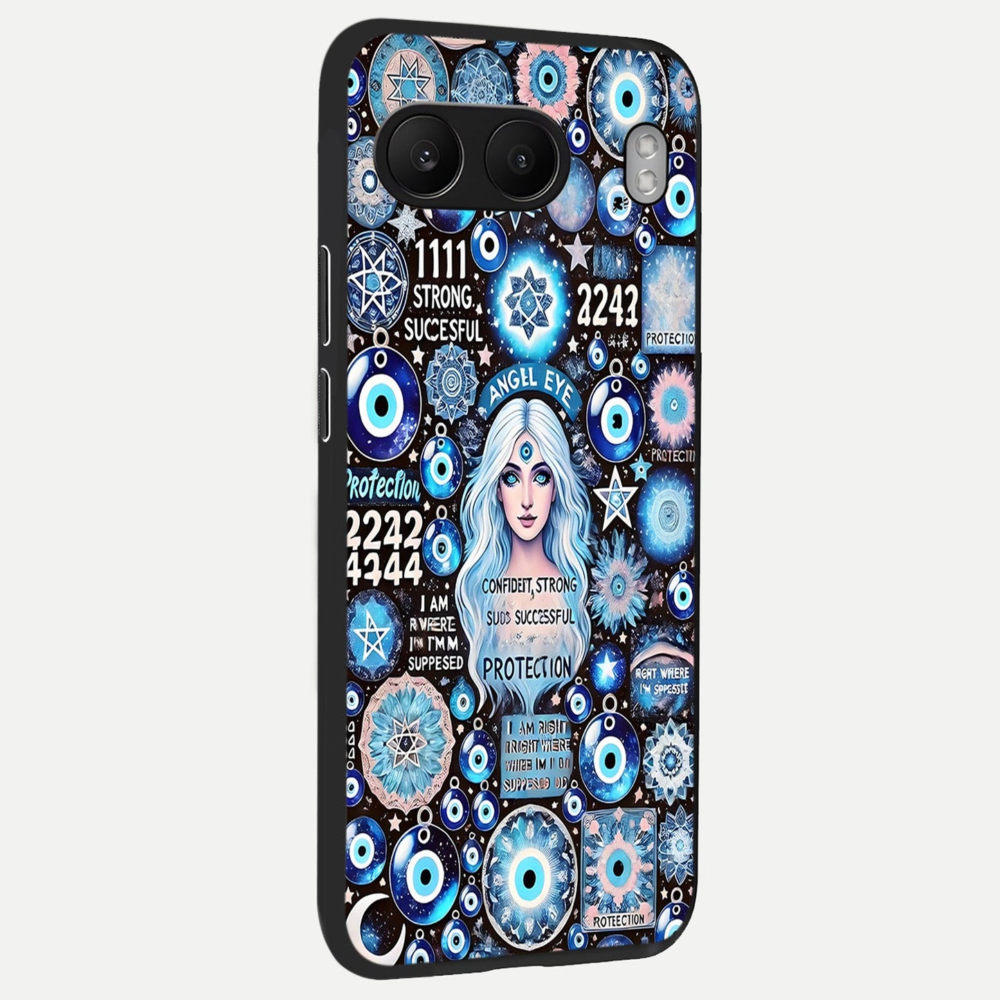 Angel Aura Shield back cover For Oneplus Nord 4 slim fit glass case with vibrant aesthetic design