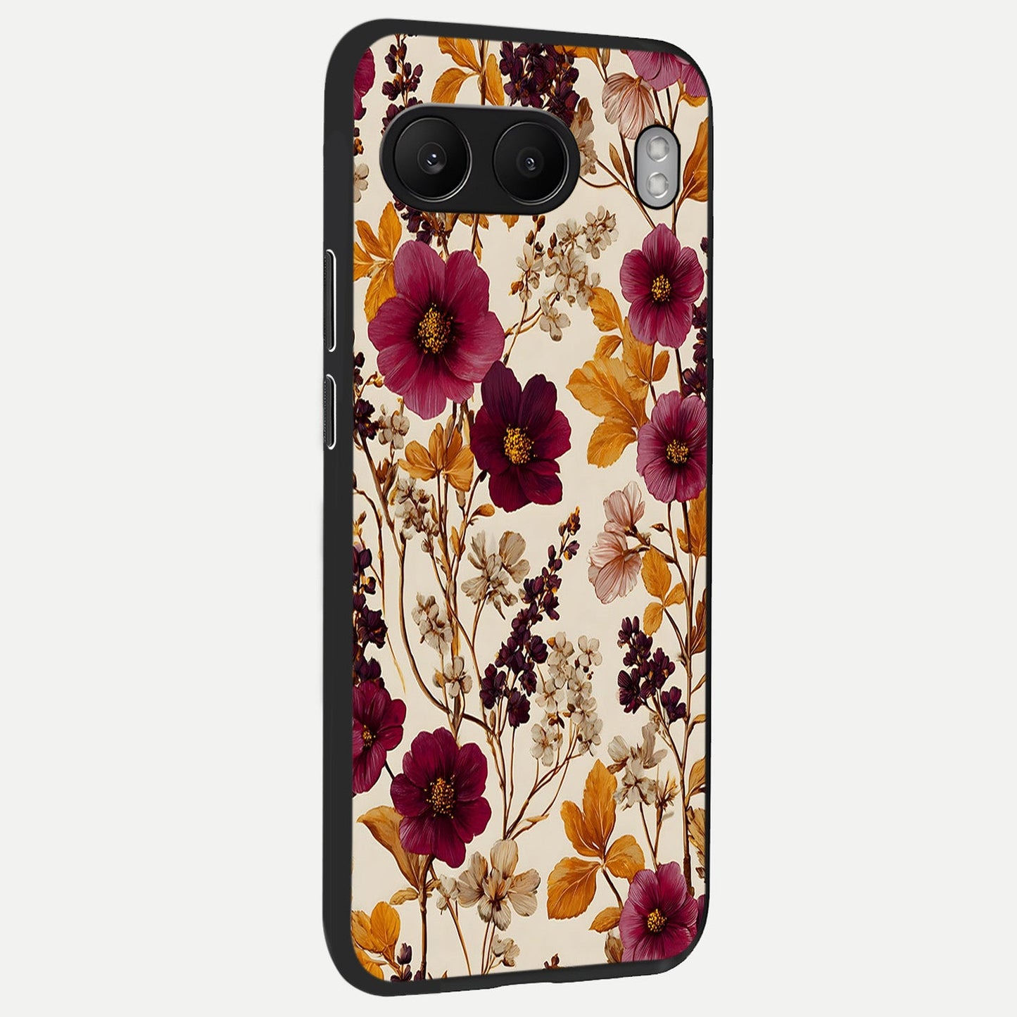 Autumn Wine Bloom back cover For Oneplus Nord 4 slim fit glass case with vibrant aesthetic design