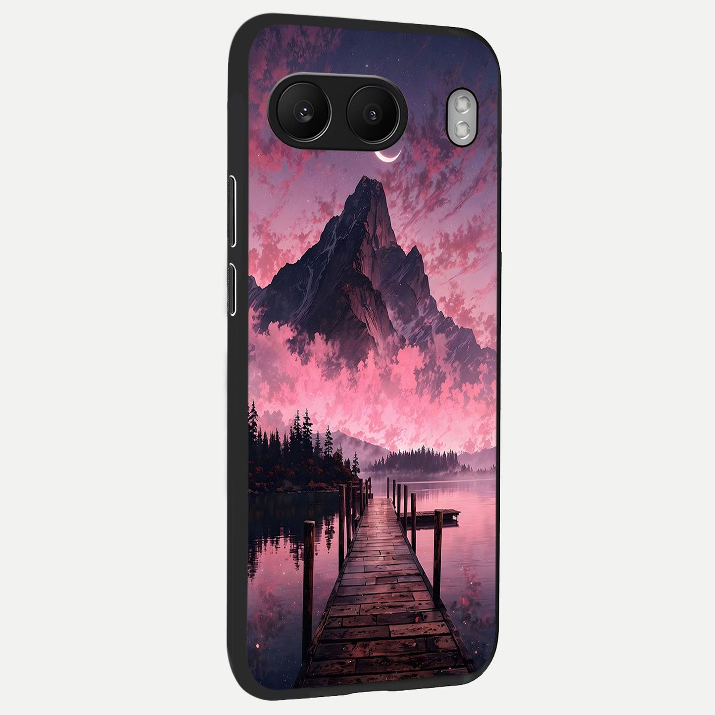 Beautiful Mountain View back cover For Oneplus Nord 4 slim fit glass case with vibrant aesthetic design