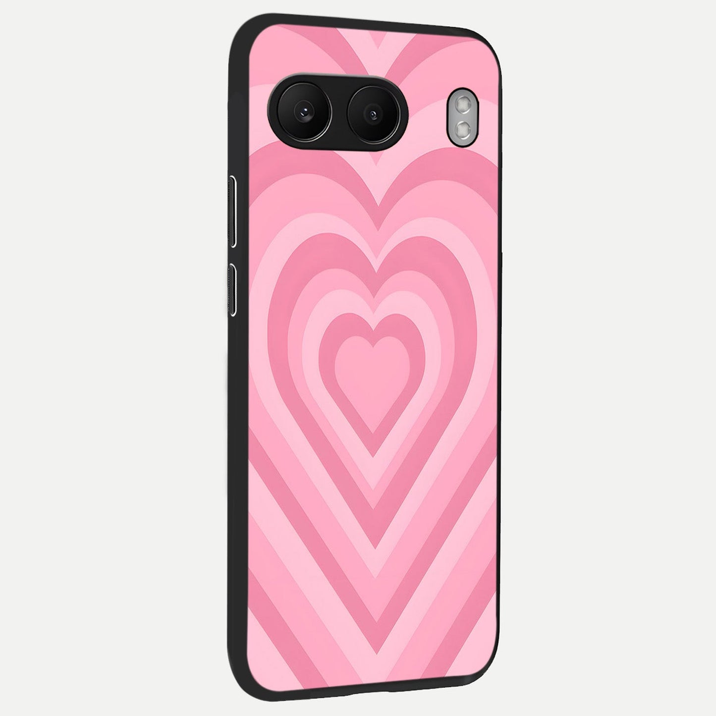 Blush Heart Waves back cover For Oneplus Nord 4 slim fit glass case with vibrant aesthetic design