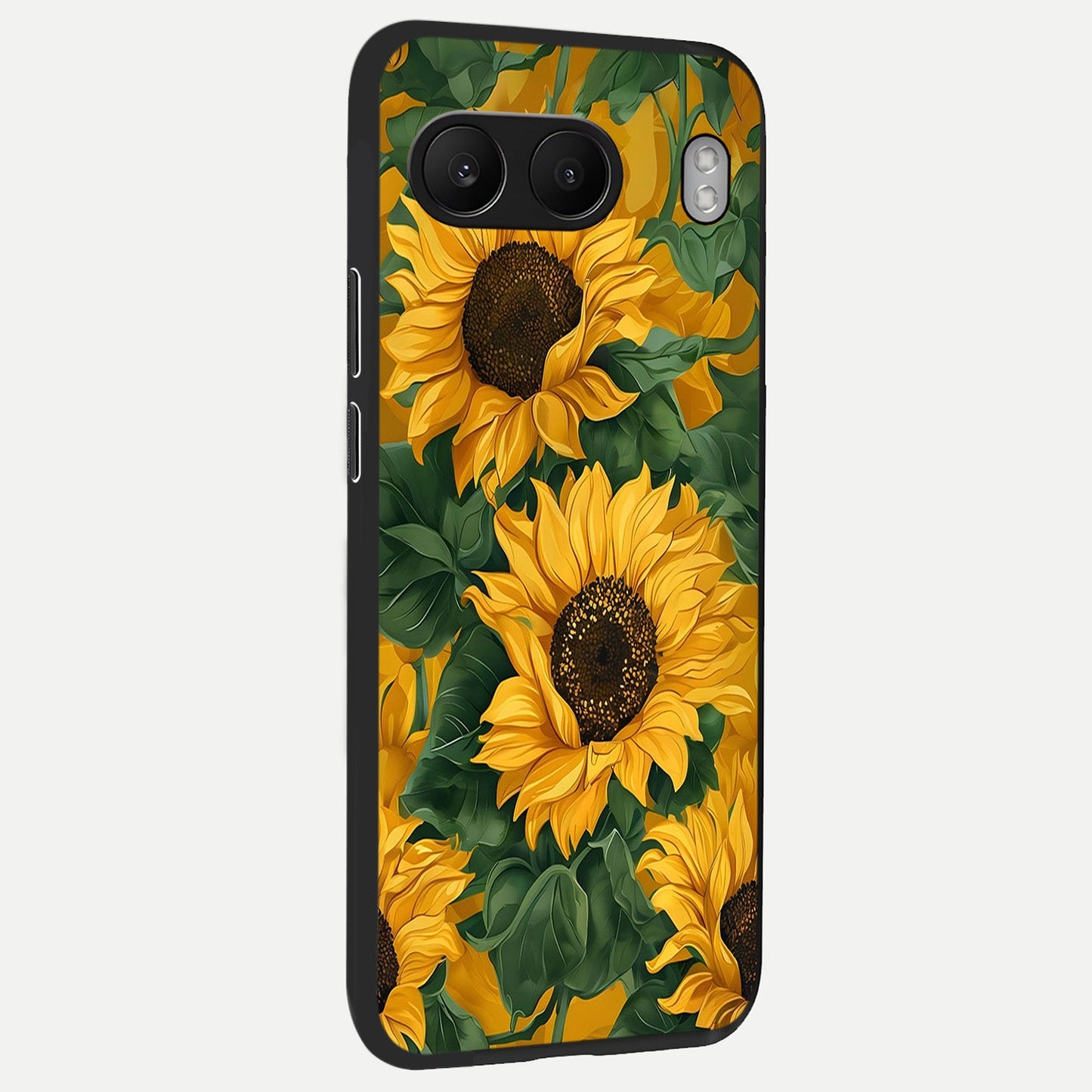 Bright Sunflower Bloom back cover For Oneplus Nord 4 slim fit glass case with vibrant aesthetic design