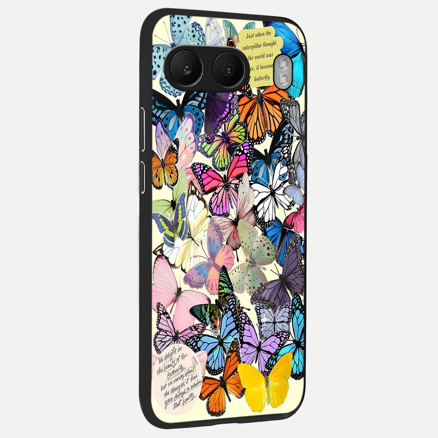 Butterflies Petal Dream back cover For Oneplus Nord 4 slim fit glass case with vibrant aesthetic design