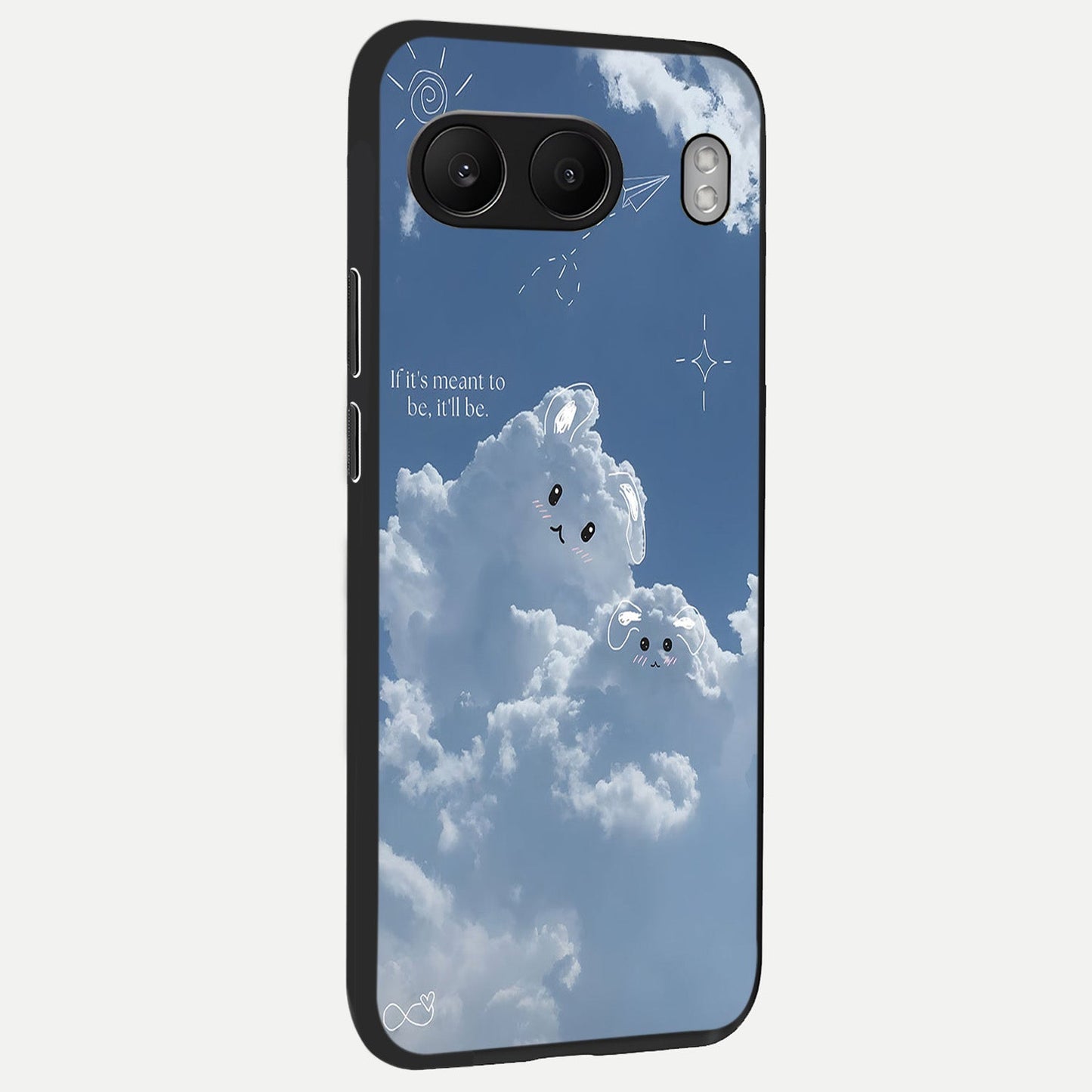 Cloud Bunny Dreams back cover For Oneplus Nord 4 slim fit glass case with vibrant aesthetic design