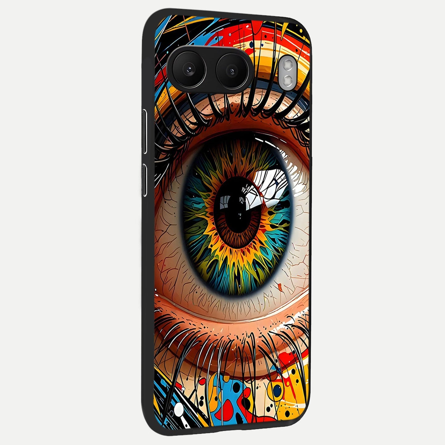 Colorful Eye back cover For Oneplus Nord 4 slim fit glass case with vibrant aesthetic design
