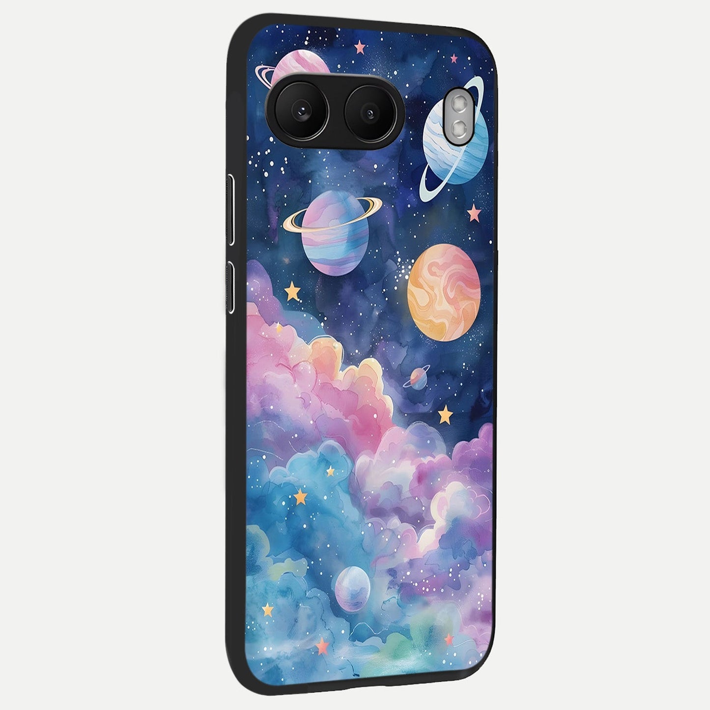 Cosmic Planet Dreams back cover For Oneplus Nord 4 slim fit glass case with vibrant aesthetic design
