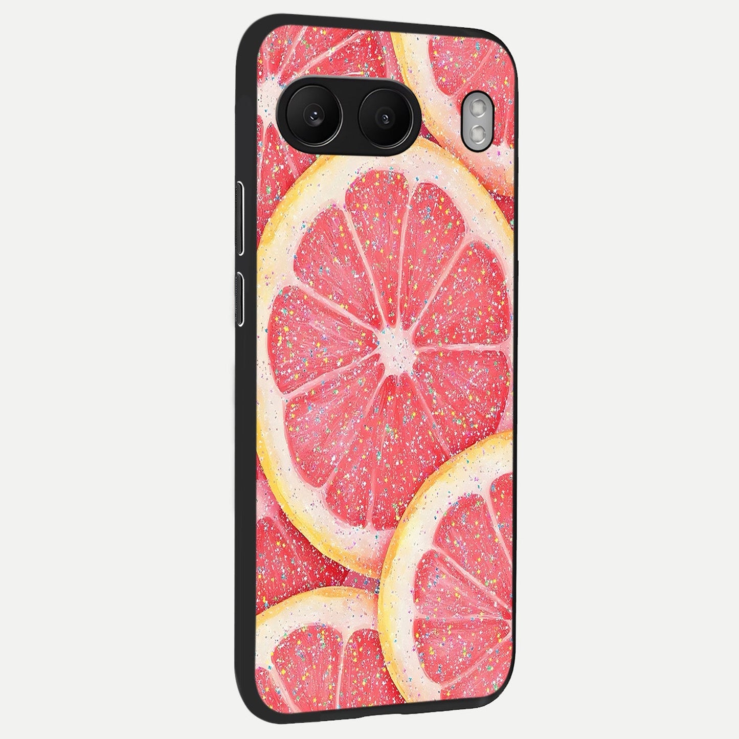 Glitter Grapefruit back cover For Oneplus Nord 4 slim fit glass case with vibrant aesthetic design