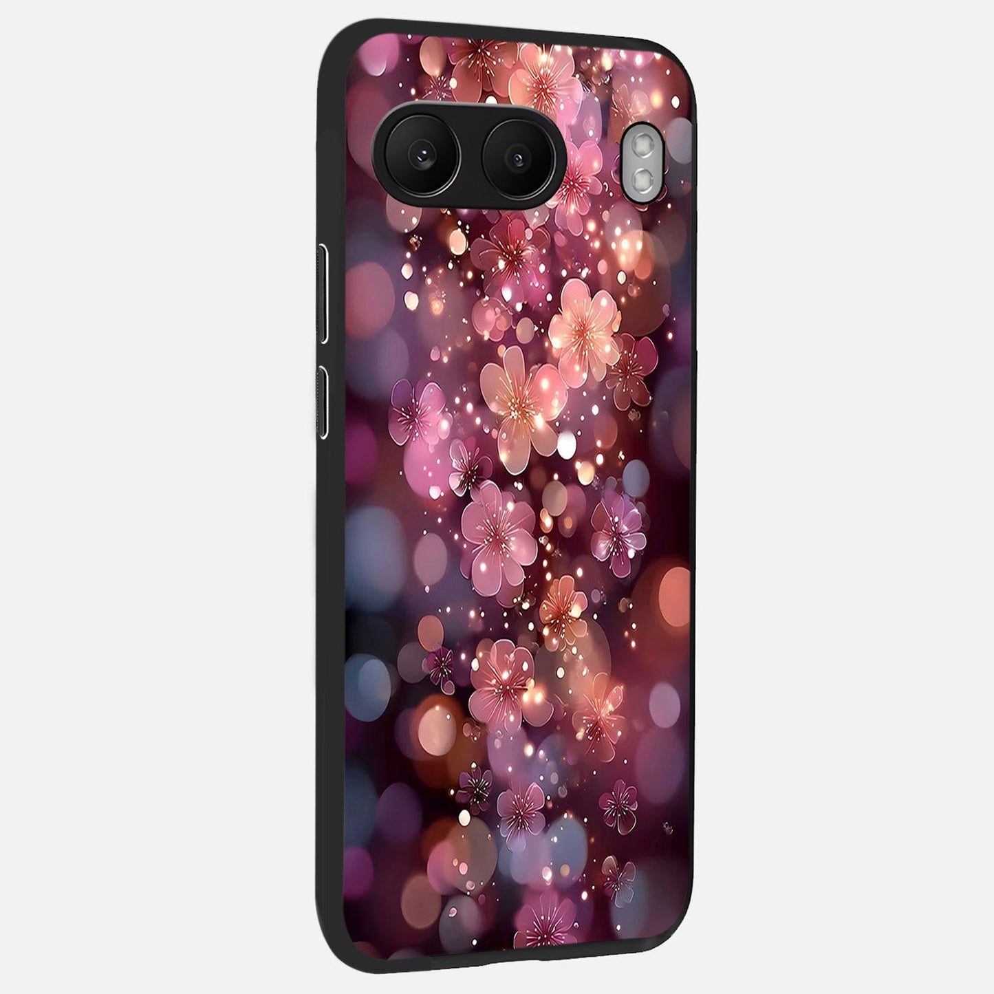 Glowing Petal Bliss back cover For Oneplus Nord 4 slim fit glass case with vibrant aesthetic design