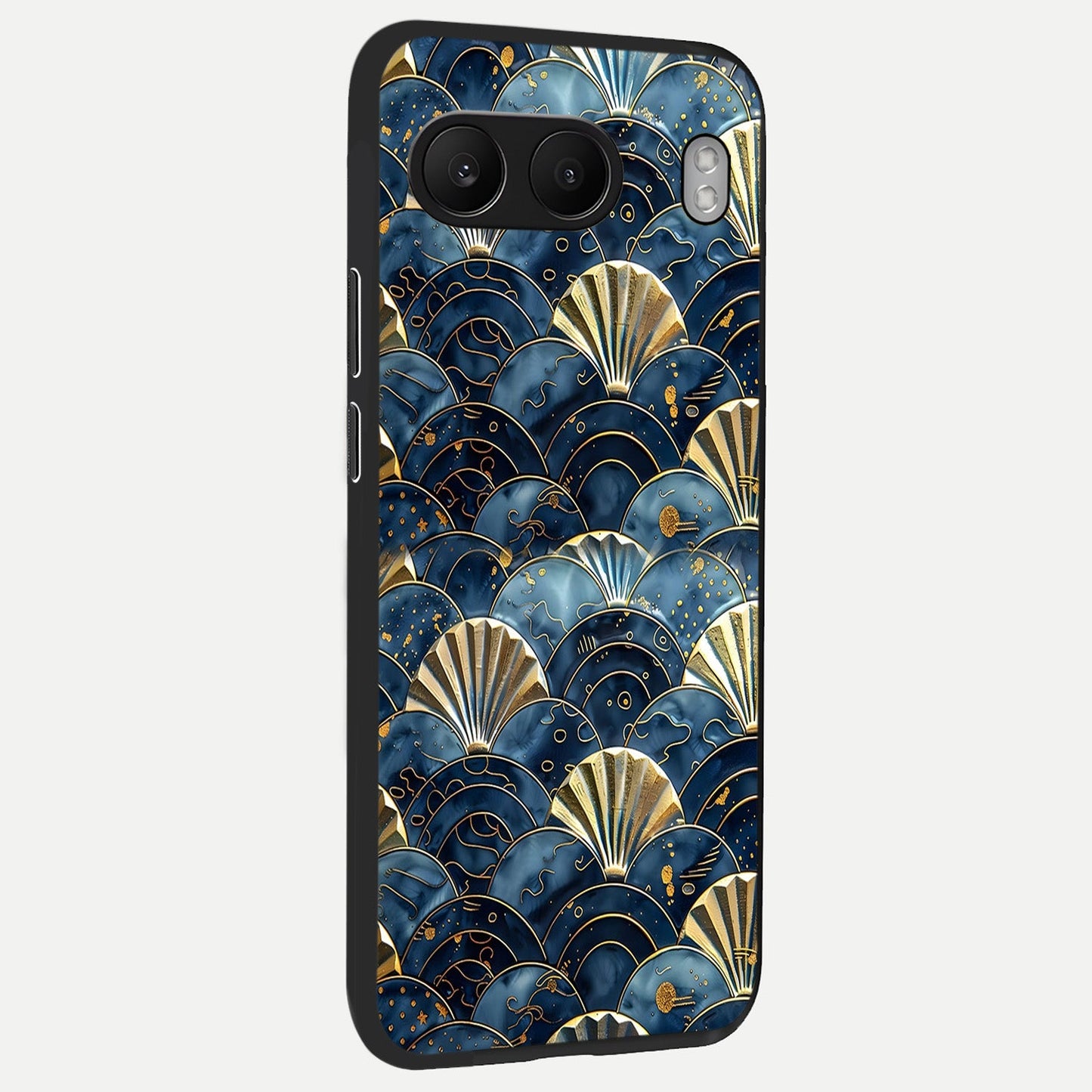 Golden Wave Luxe back cover For Oneplus Nord 4 slim fit glass case with vibrant aesthetic design