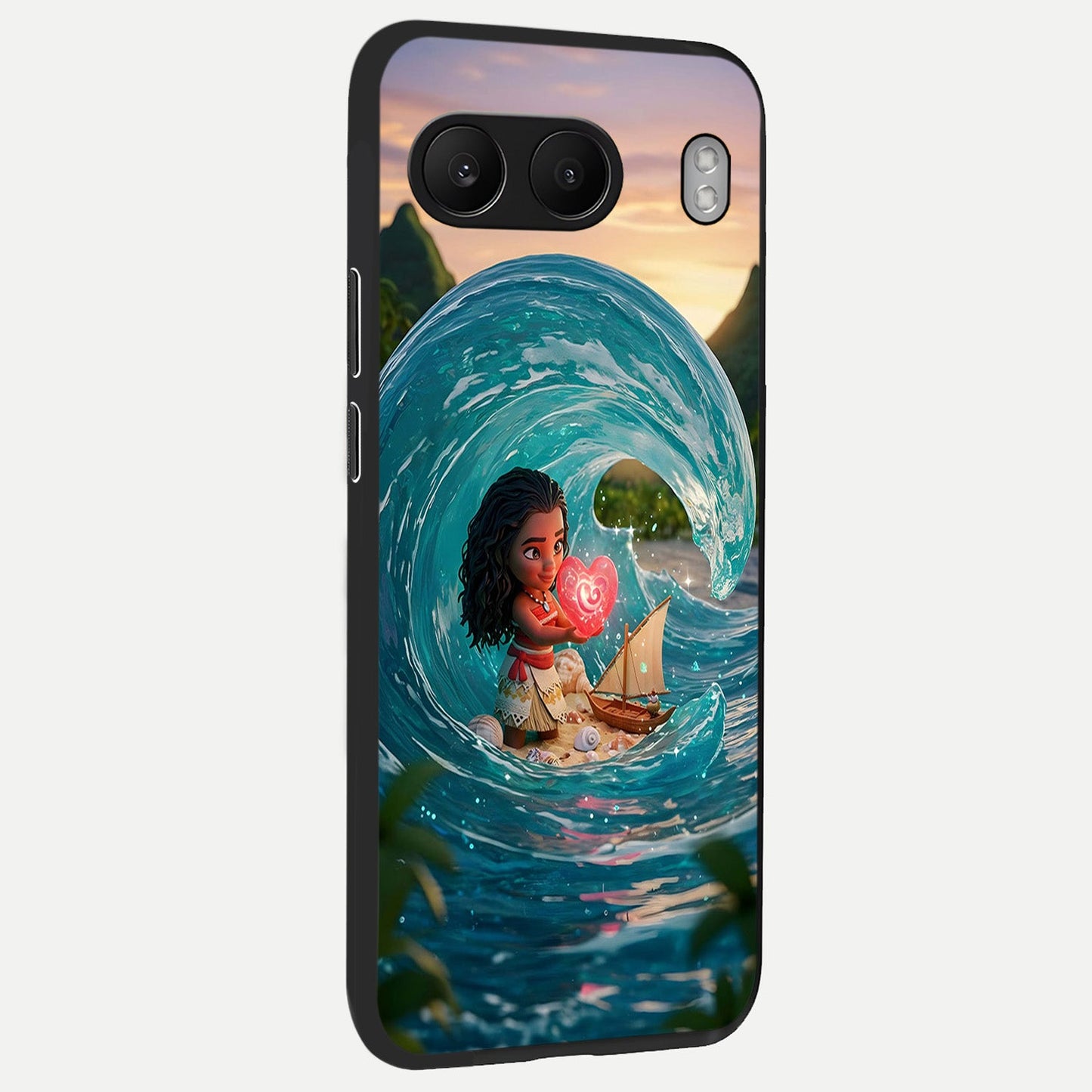 Heart of Ocean back cover For Oneplus Nord 4 slim fit glass case with vibrant aesthetic design