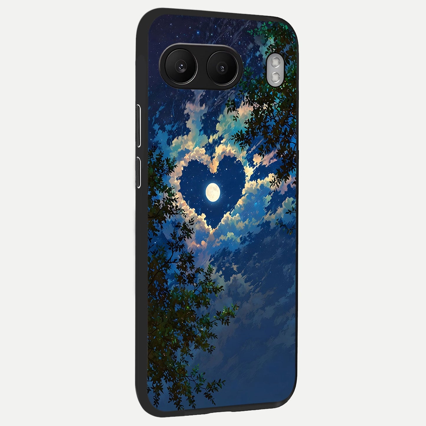 Heart With Moon Sky back cover For Oneplus Nord 4 slim fit glass case with vibrant aesthetic design
