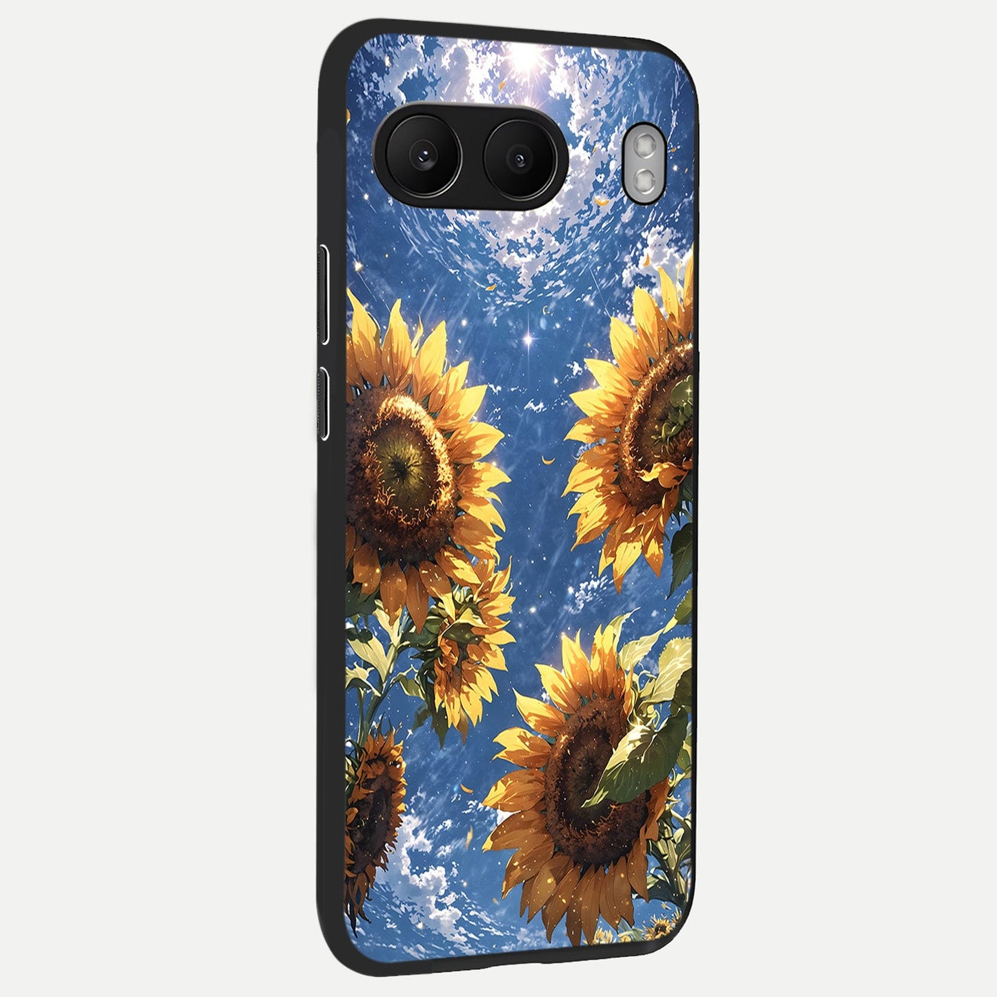 Heavenly Sunflower Rise back cover For Oneplus Nord 4 slim fit glass case with vibrant aesthetic design