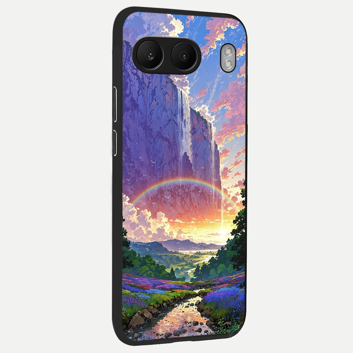 Rainbow Valley Dream back cover For Oneplus Nord 4 slim fit glass case with vibrant aesthetic design