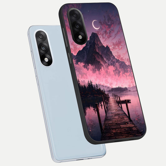 Beautiful Mountain View phone case For Oneplus Nord 5 showing premium glass back cover with detailed artwork
