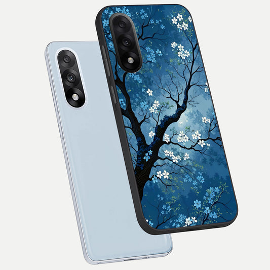 Blue Tree Serenity phone case For Oneplus Nord 5 showing premium glass back cover with detailed artwork