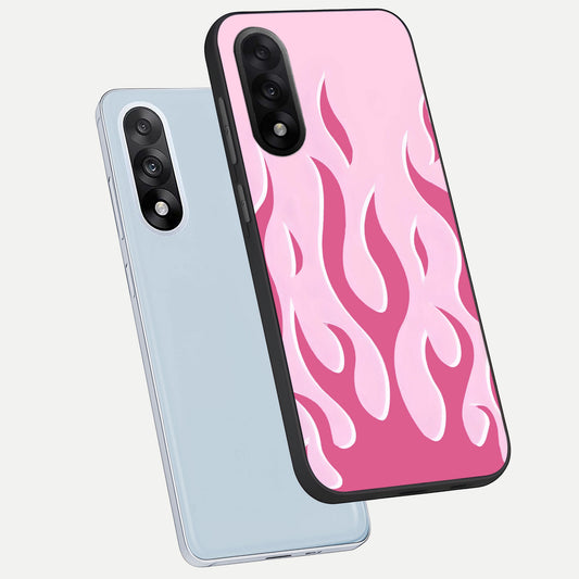 Blush Flame Energy phone case For Oneplus Nord 5 showing premium glass back cover with detailed artwork