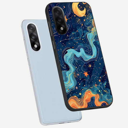 Celestial Dream Flow phone case For Oneplus Nord 5 showing premium glass back cover with detailed artwork