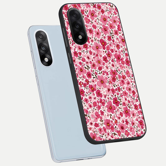 Cherry Blossom Charm phone case For Oneplus Nord 5 showing premium glass back cover with detailed artwork