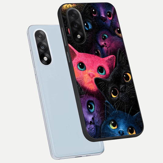 Cosmic Cats Dreams phone case For Oneplus Nord 5 showing premium glass back cover with detailed artwork