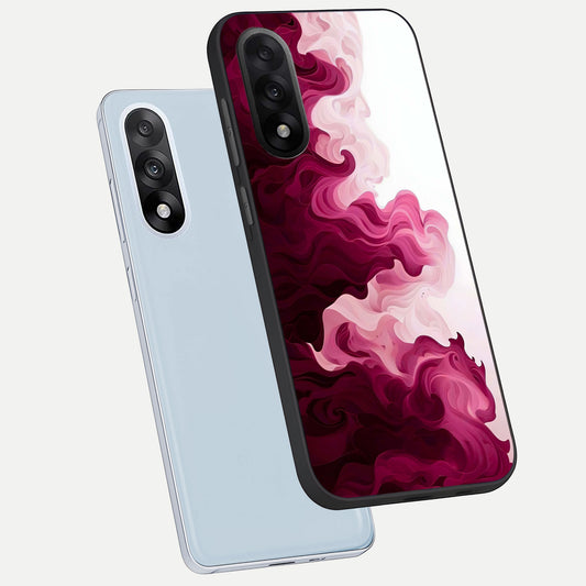 Crimson Wave Flow phone case For Oneplus Nord 5 showing premium glass back cover with detailed artwork