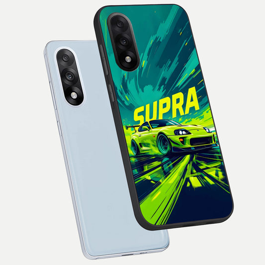 Electric Supra Thunder phone case For Oneplus Nord 5 showing premium glass back cover with detailed artwork