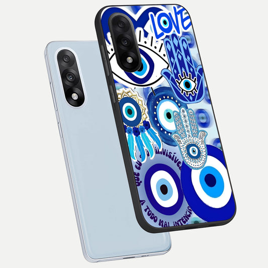 Evil Eyes Dream phone case For Oneplus Nord 5 showing premium glass back cover with detailed artwork