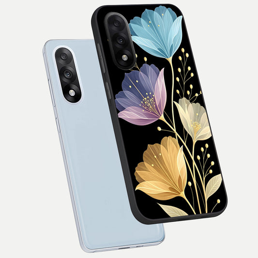 Flower Bloom Glow phone case For Oneplus Nord 5 showing premium glass back cover with detailed artwork