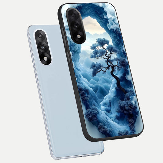 Frozen Serenity Gate phone case For Oneplus Nord 5 showing premium glass back cover with detailed artwork