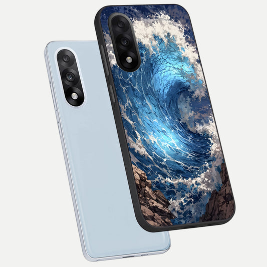 Giant Ocean Wave phone case For Oneplus Nord 5 showing premium glass back cover with detailed artwork