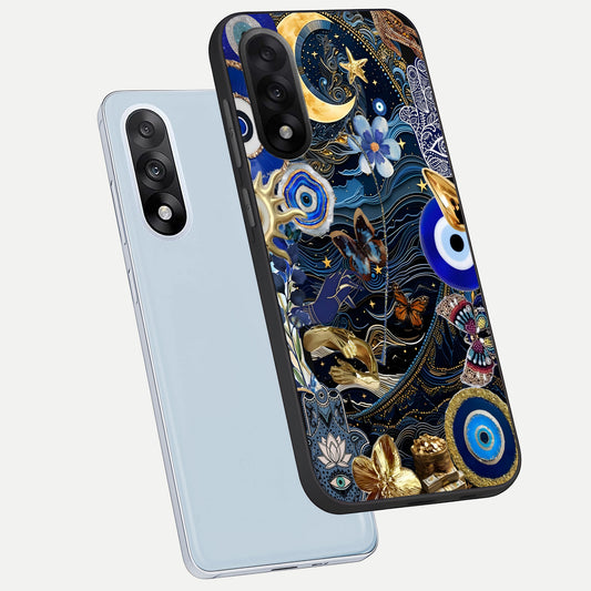 Golden Moon Magic phone case For Oneplus Nord 5 showing premium glass back cover with detailed artwork
