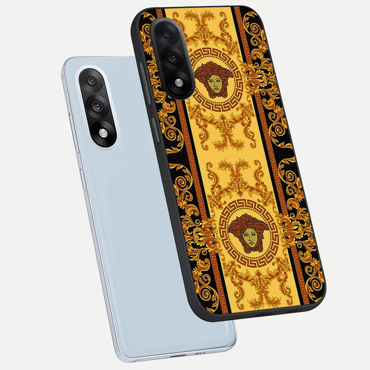 Golden Royal Heritage phone case For Oneplus Nord 5 showing premium glass back cover with detailed artwork