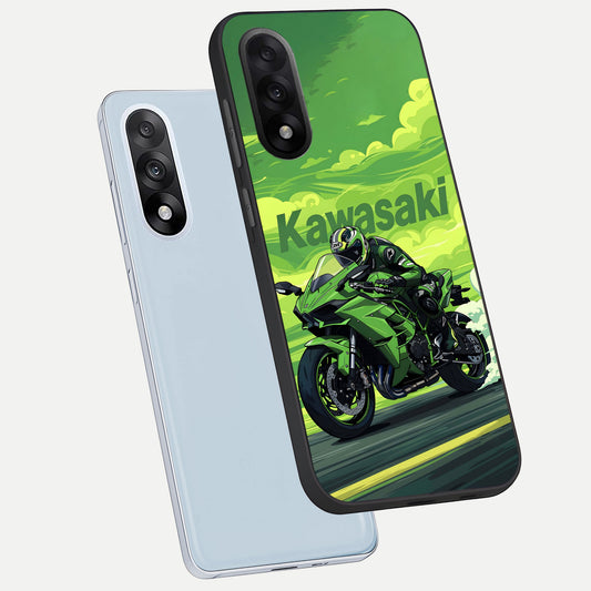 Greenery Sky phone case For Oneplus Nord 5 showing premium glass back cover with detailed artwork
