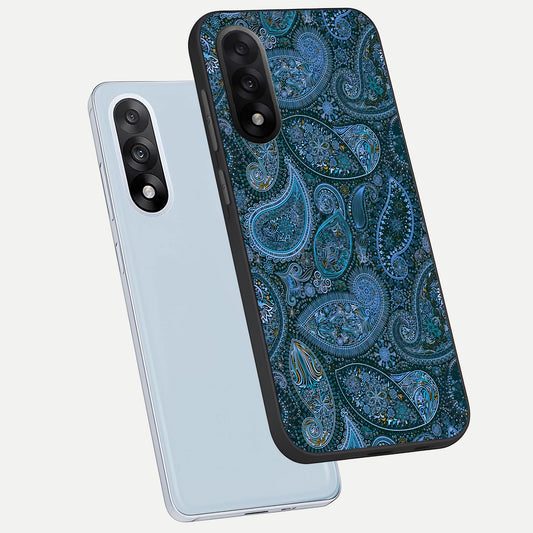 Midnight Paisley Glow phone case For Oneplus Nord 5 showing premium glass back cover with detailed artwork