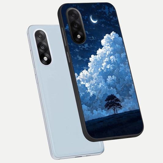 Midnight Sky Serenity phone case For Oneplus Nord 5 showing premium glass back cover with detailed artwork