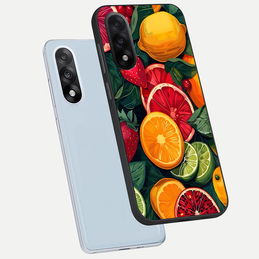 Multiple Fruits phone case For Oneplus Nord 5 showing premium glass back cover with detailed artwork
