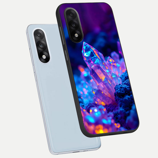 Neon Aura Shards phone case For Oneplus Nord 5 showing premium glass back cover with detailed artwork