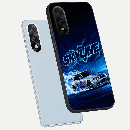 Neon Drift Beast phone case For Oneplus Nord 5 showing premium glass back cover with detailed artwork