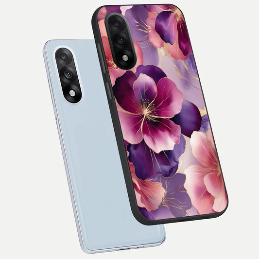 Pink Bouquet Florals phone case For Oneplus Nord 5 showing premium glass back cover with detailed artwork