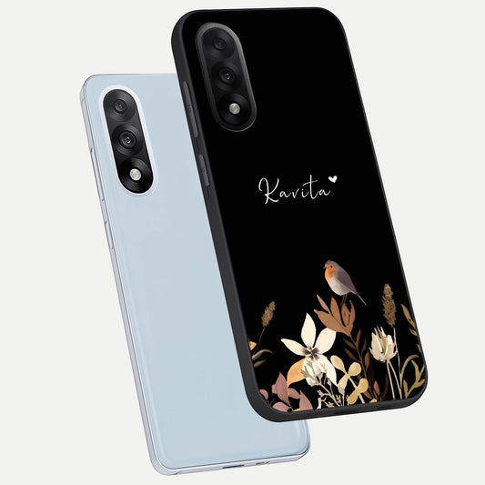 Quiet Garden Tune Custom Name phone case For Oneplus Nord 5 showing premium glass back cover with detailed artwork