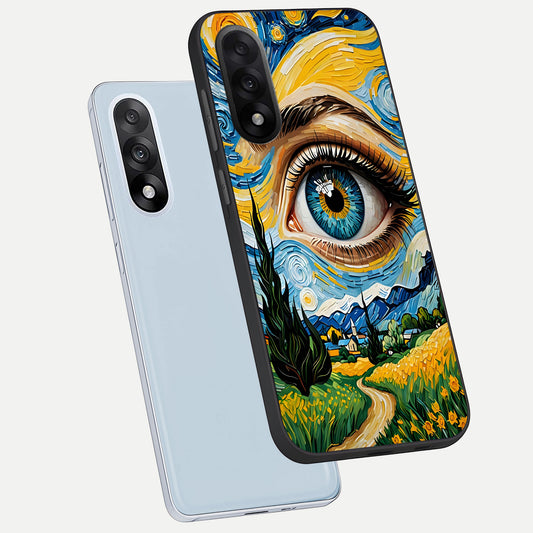 Van Gogh Eye phone case For Oneplus Nord 5 showing premium glass back cover with detailed artwork