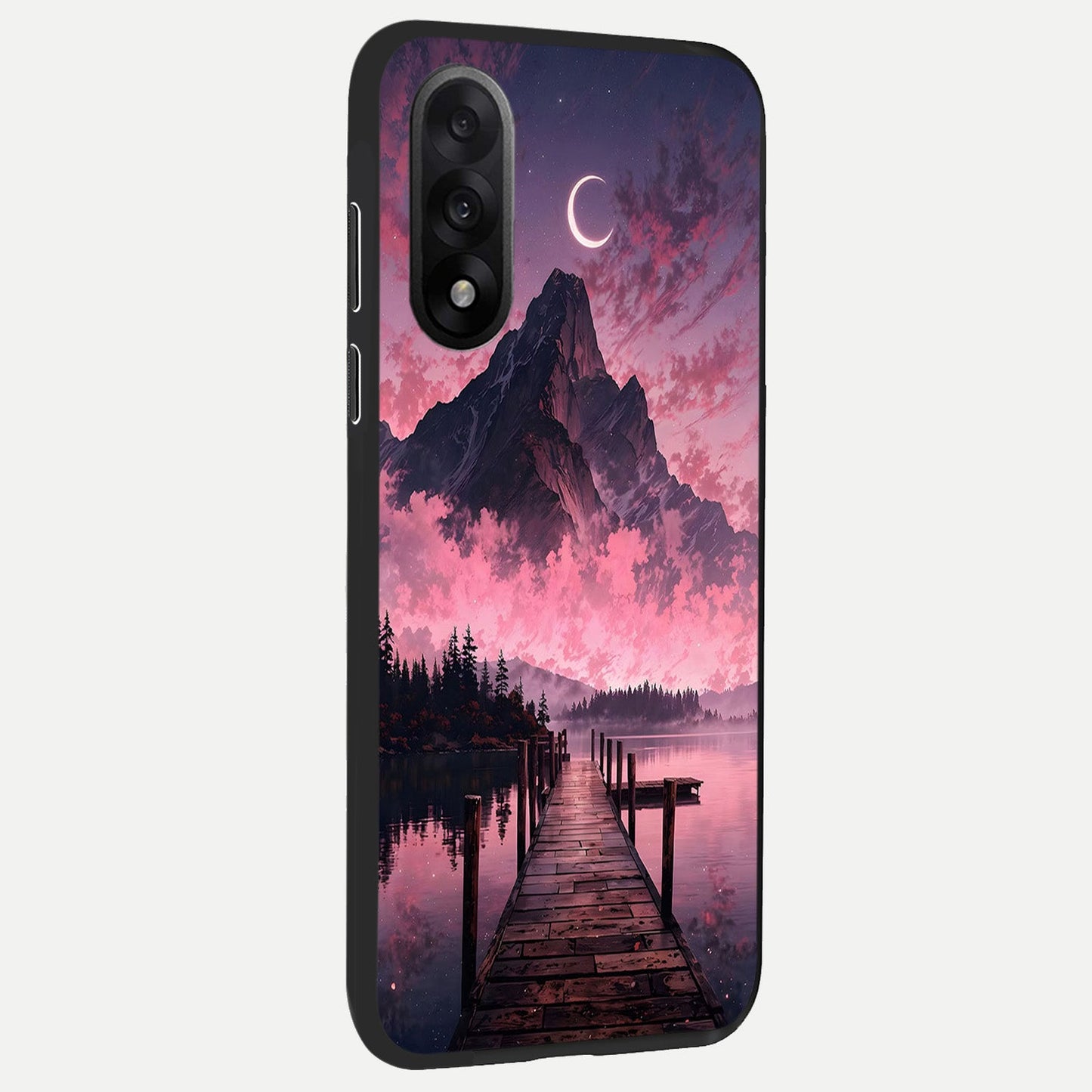 Beautiful Mountain View back cover For Oneplus Nord 5 slim fit glass case with vibrant aesthetic design