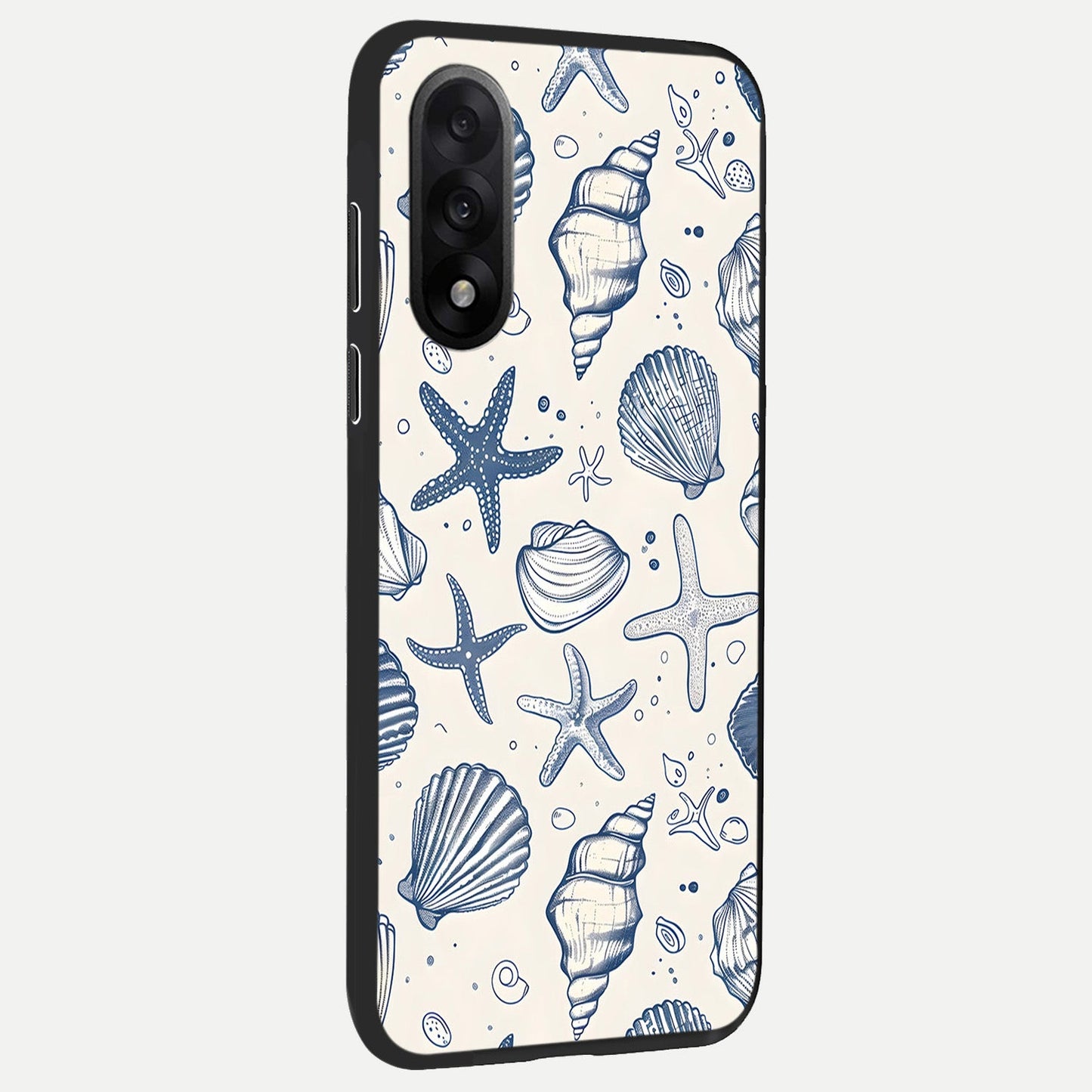 Blue Ocean Outline back cover For Oneplus Nord 5 slim fit glass case with vibrant aesthetic design