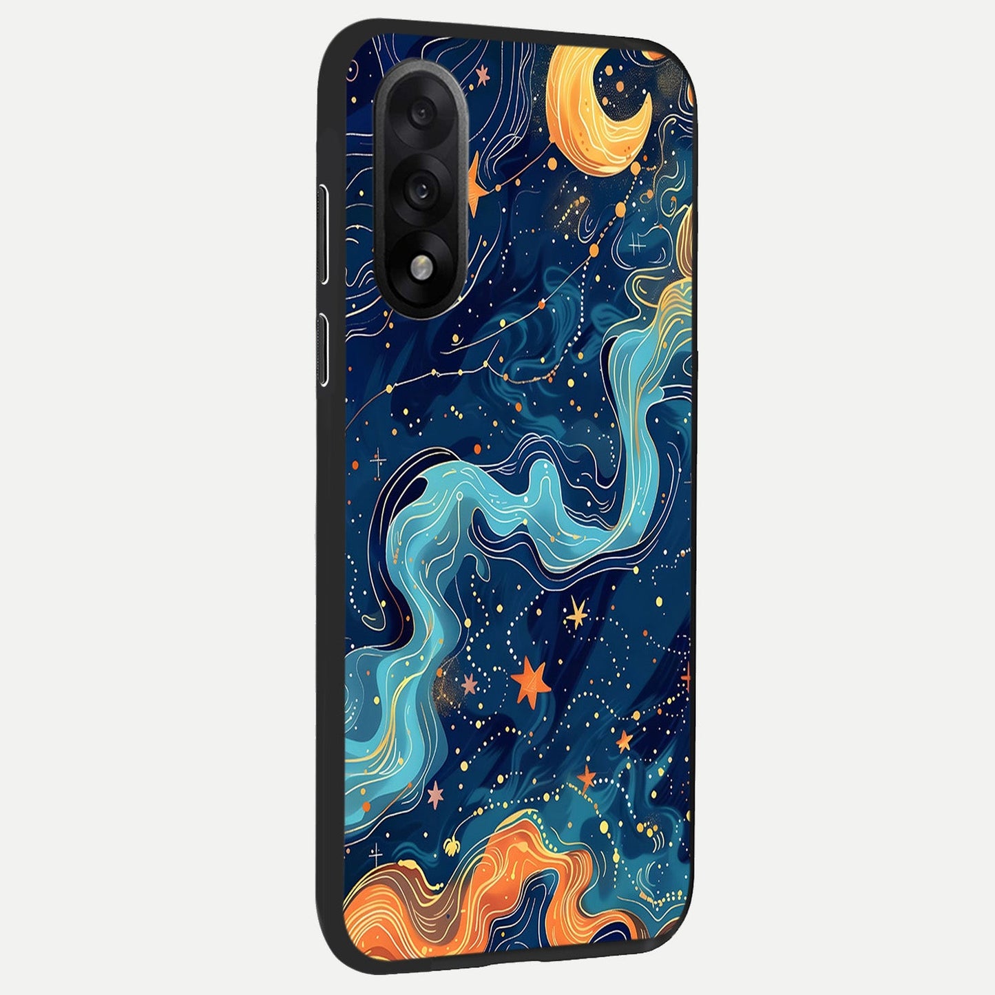 Celestial Dream Flow back cover For Oneplus Nord 5 slim fit glass case with vibrant aesthetic design