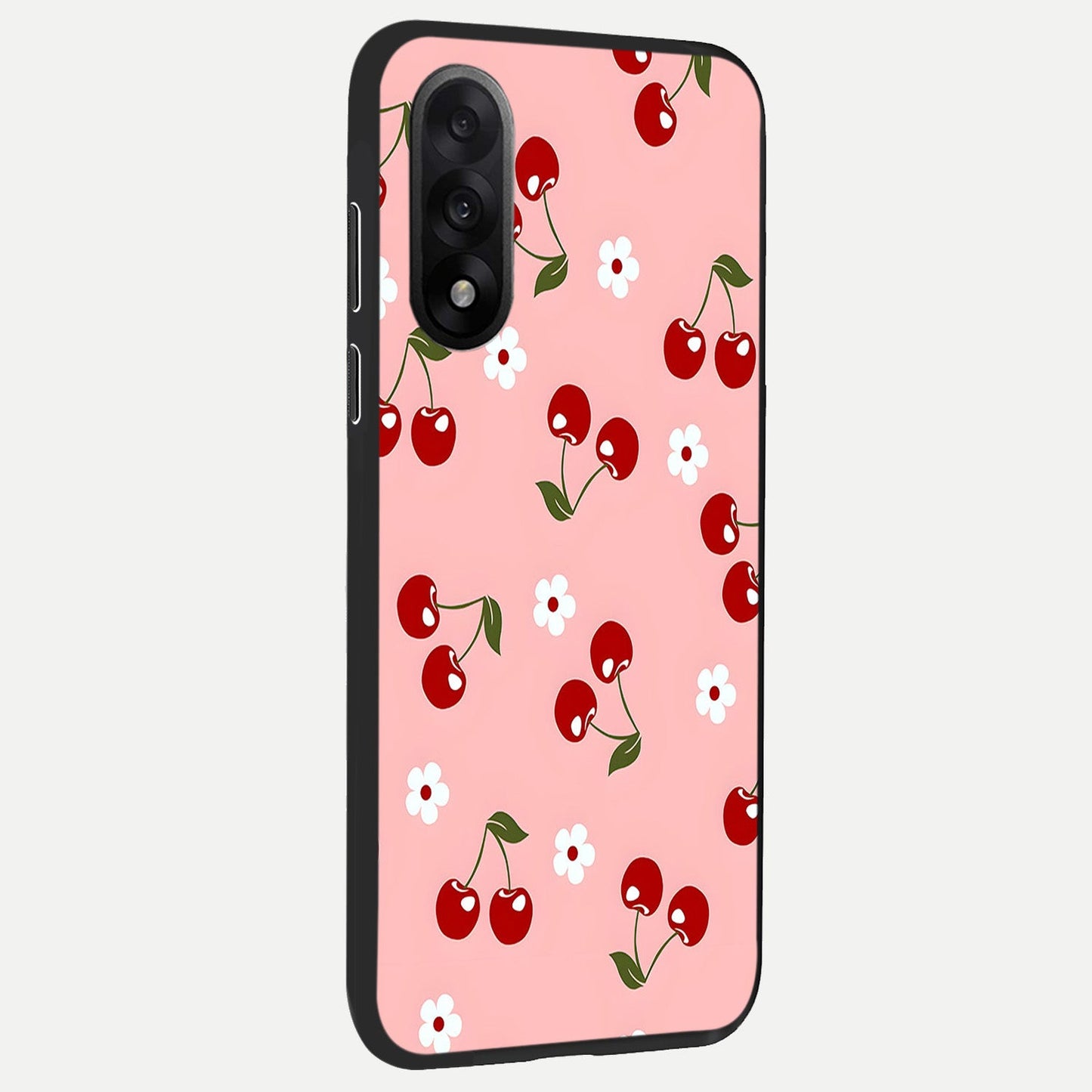 Cherry Love Mood back cover For Oneplus Nord 5 slim fit glass case with vibrant aesthetic design
