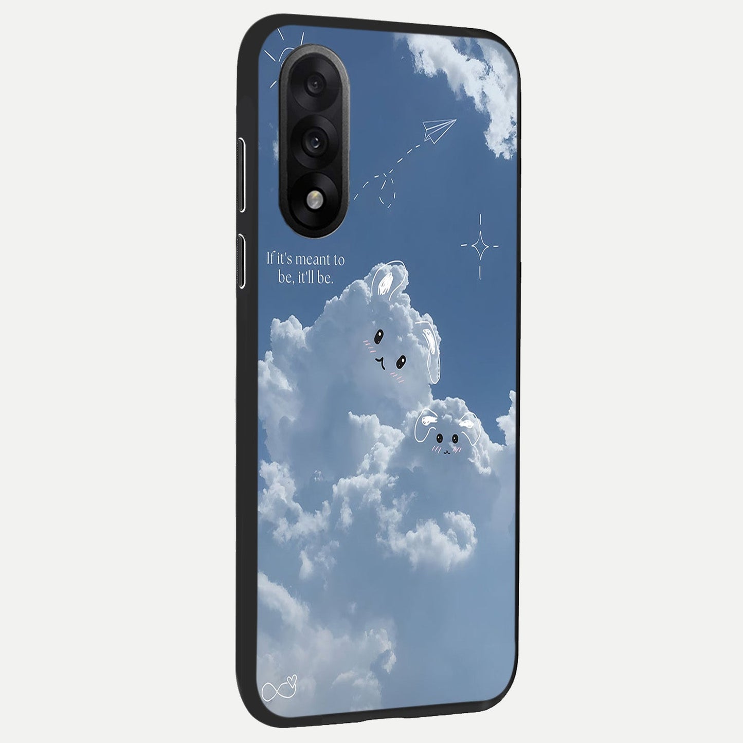Cloud Bunny Dreams back cover For Oneplus Nord 5 slim fit glass case with vibrant aesthetic design
