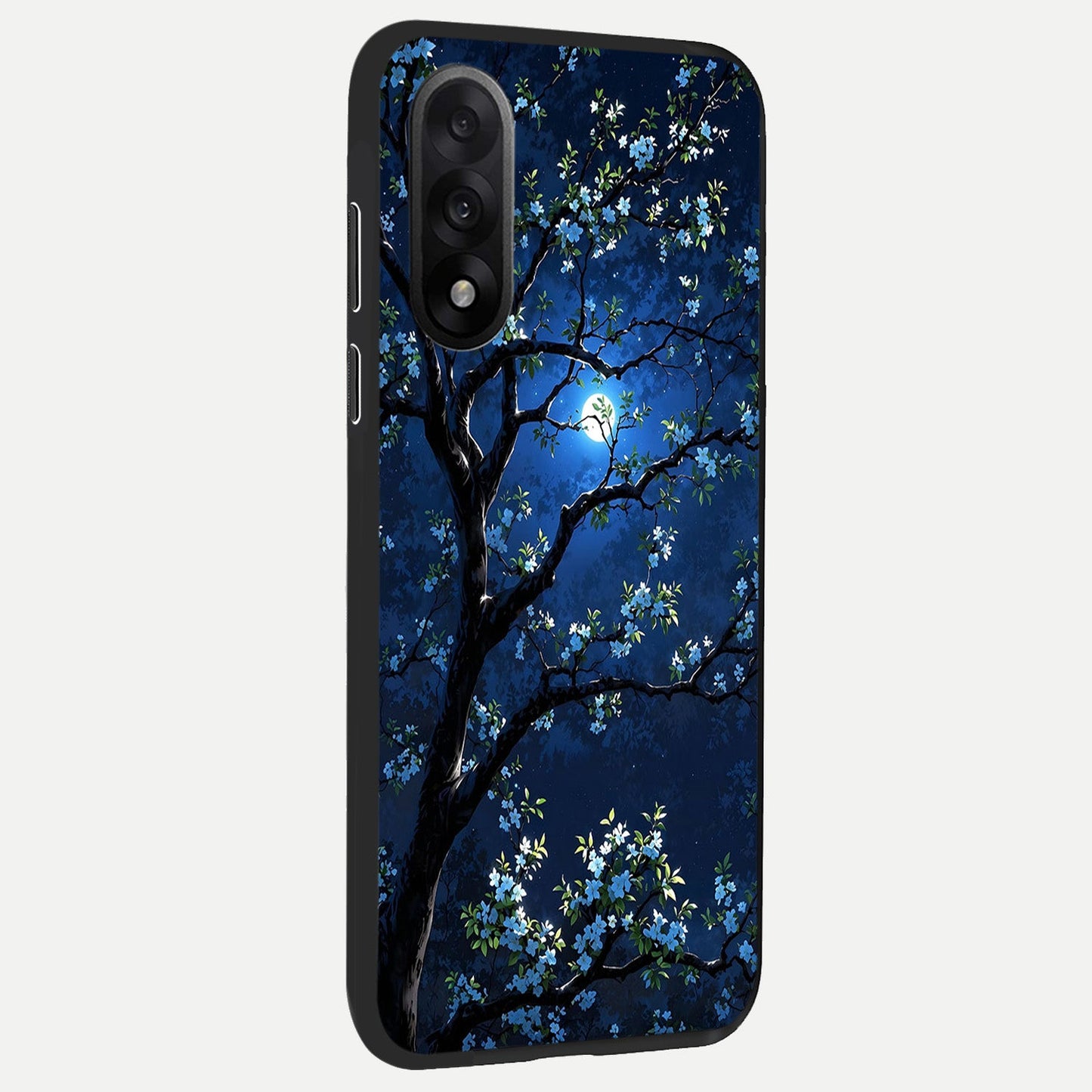 Mystic Floral Night back cover For Oneplus Nord 5 slim fit glass case with vibrant aesthetic design