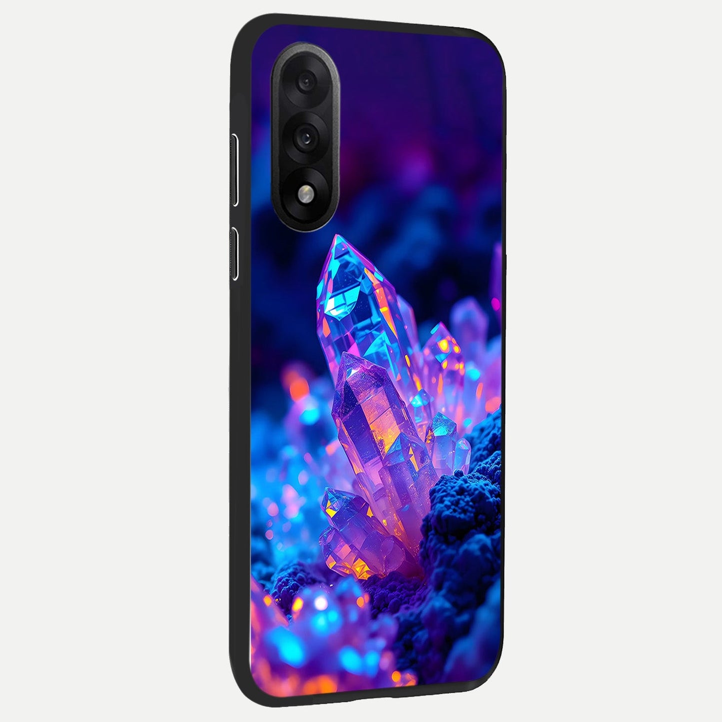 Neon Aura Shards back cover For Oneplus Nord 5 slim fit glass case with vibrant aesthetic design