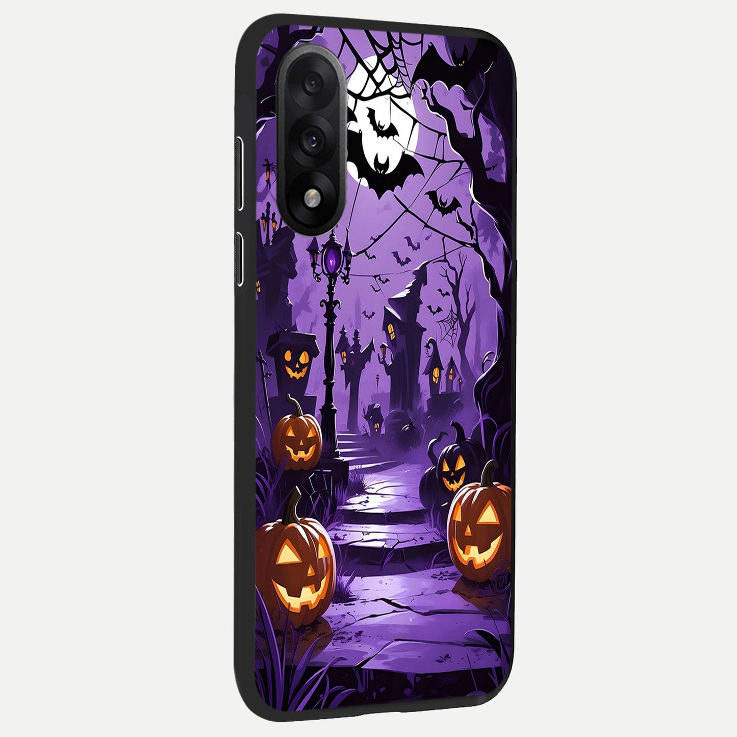 Pumpkin Patch Halloween back cover For Oneplus Nord 5 slim fit glass case with vibrant aesthetic design